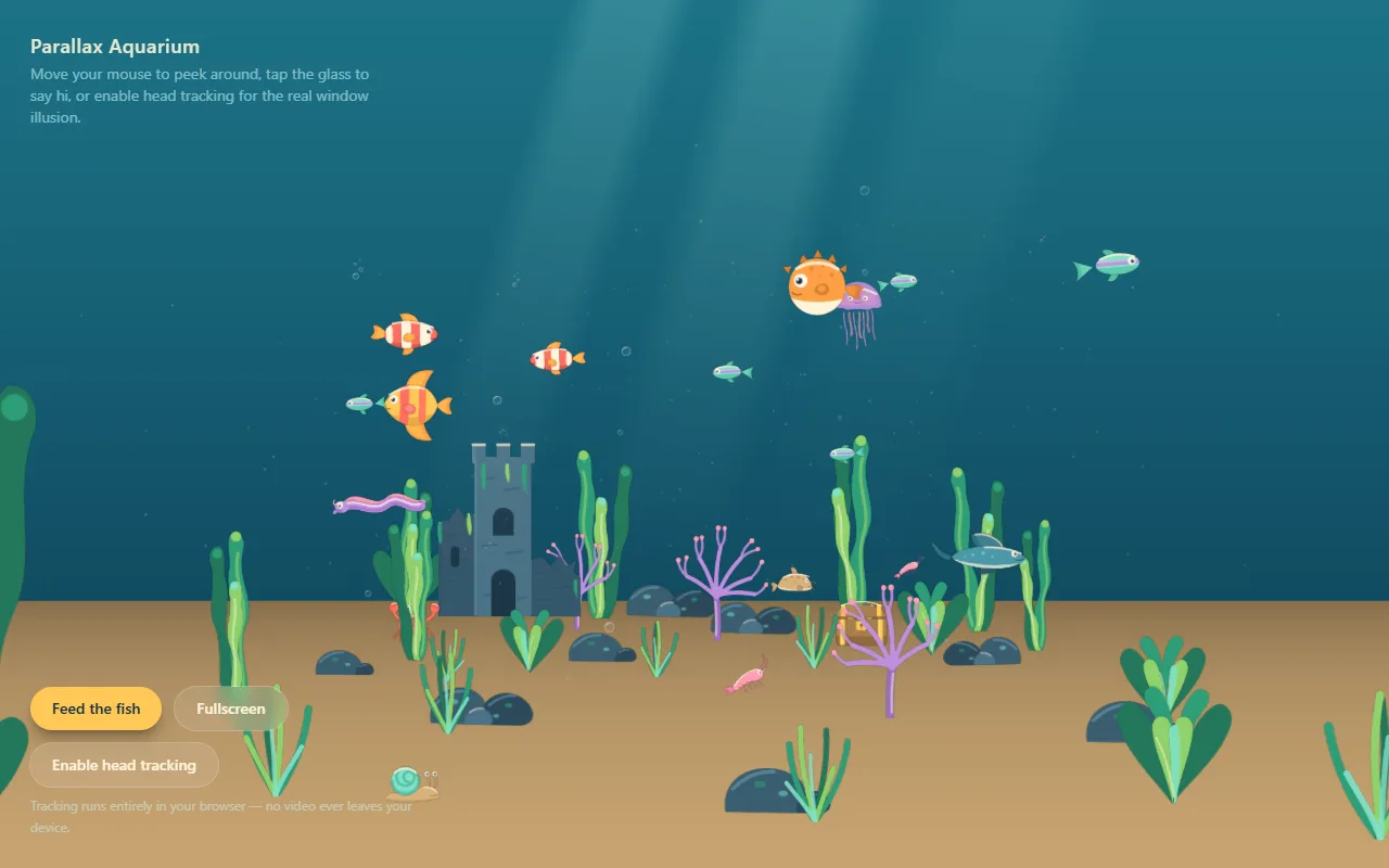 Screenshot of Parallax Aquarium